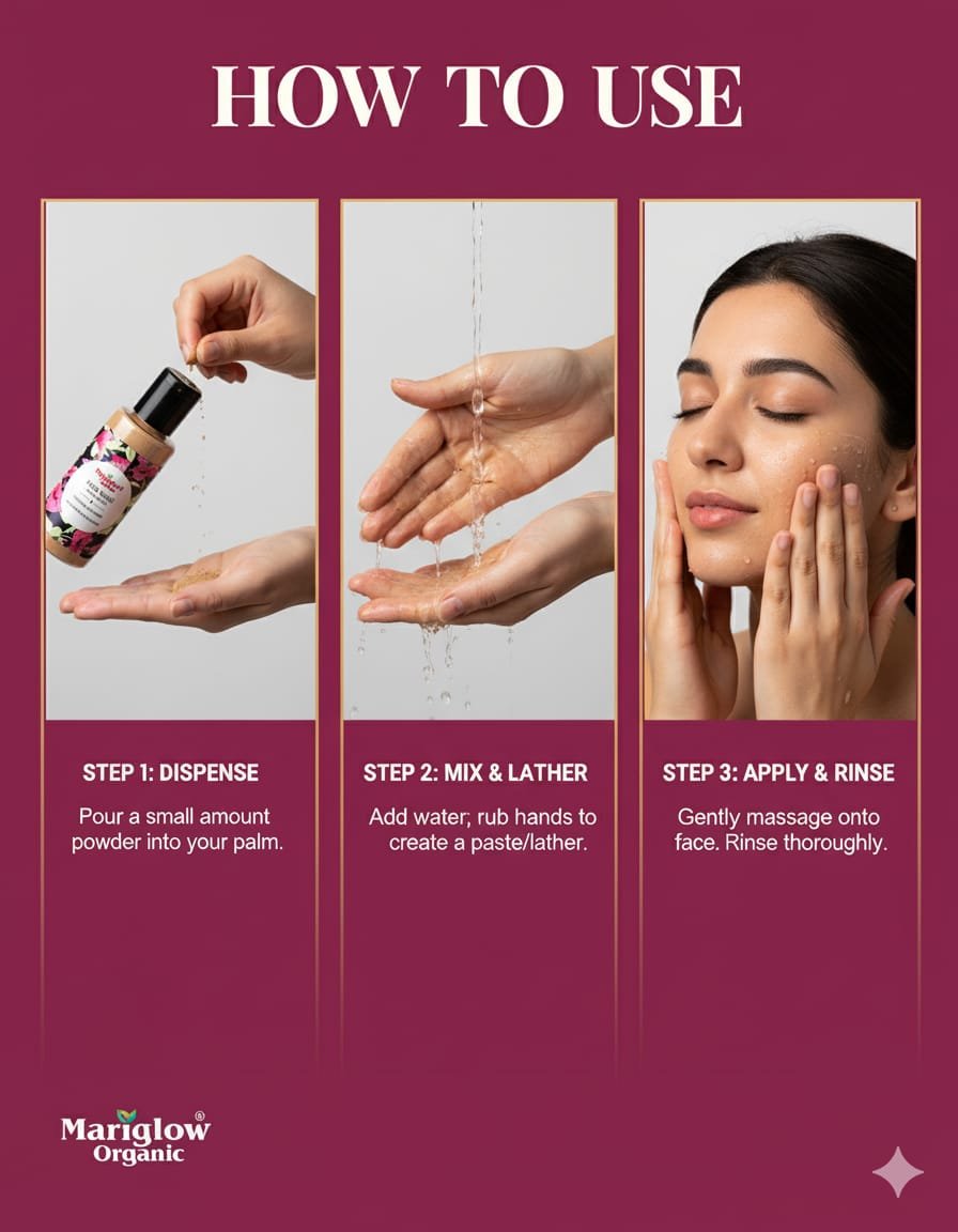 how to use glow me up facewash