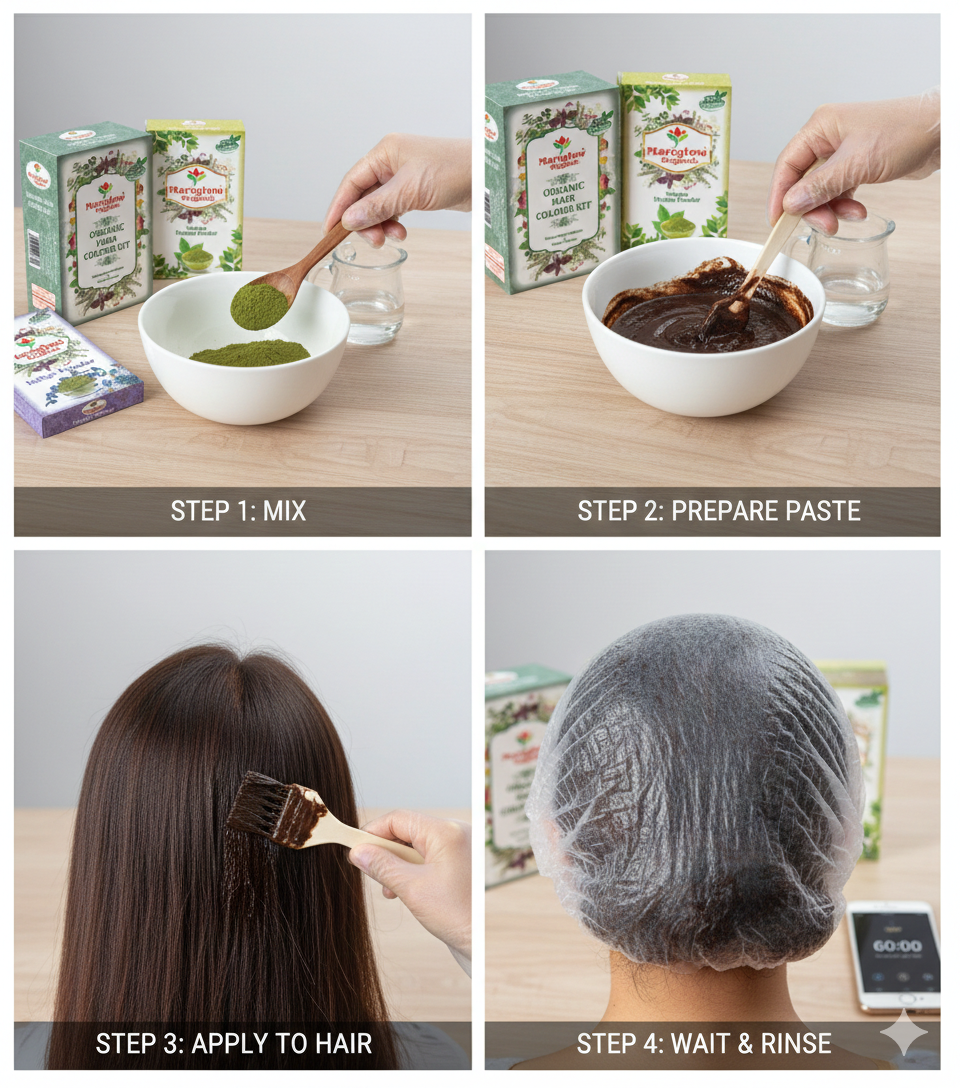 How To Use oganic hair colour kit